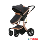 Carucior de copii 2 in 1 Visoli Black, 107x50x63cm