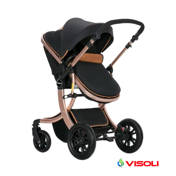 Carucior de copii 2 in 1 Visoli Black2
