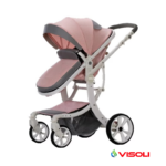 Carucior de copii 2 in 1 Visoli® pink, 107x50x63cm